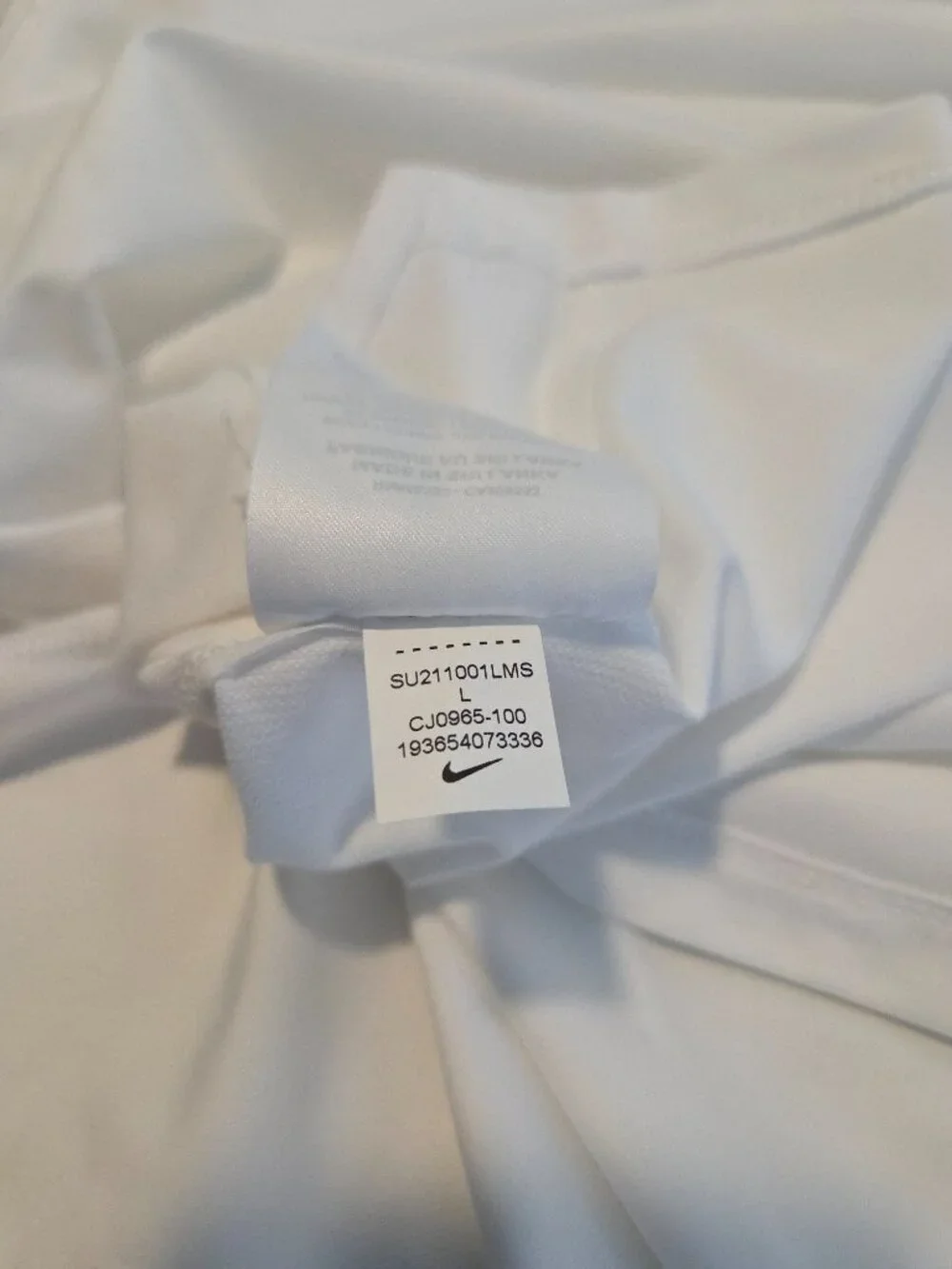 Nike Pro Men's Dri-Fit White Short Sleeve Compression Fitted Training Shirt Sz L - Picture 7 of 9